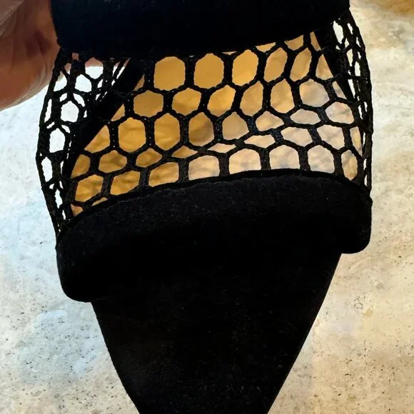 L'AGENCE Open Toe Suede Mesh Mule - Picture 4 of 6